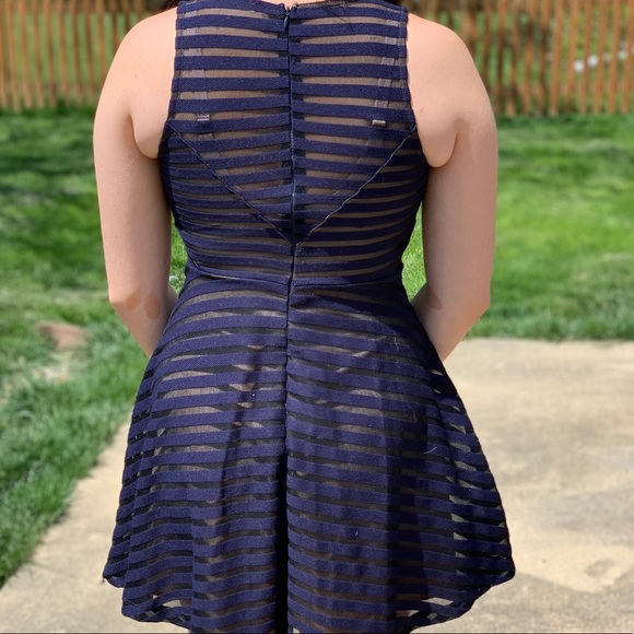 Lush Navy Stripe Dress Tank Straps - Picture 3 of 5